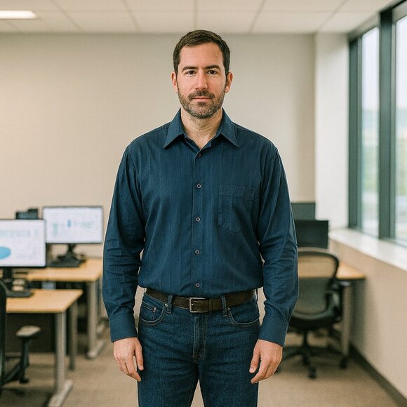 Stacy Adam's Shirt Men XL Blue Embossed Striped Polka Dots Long Sleeve Old Money - Picture 1 of 10